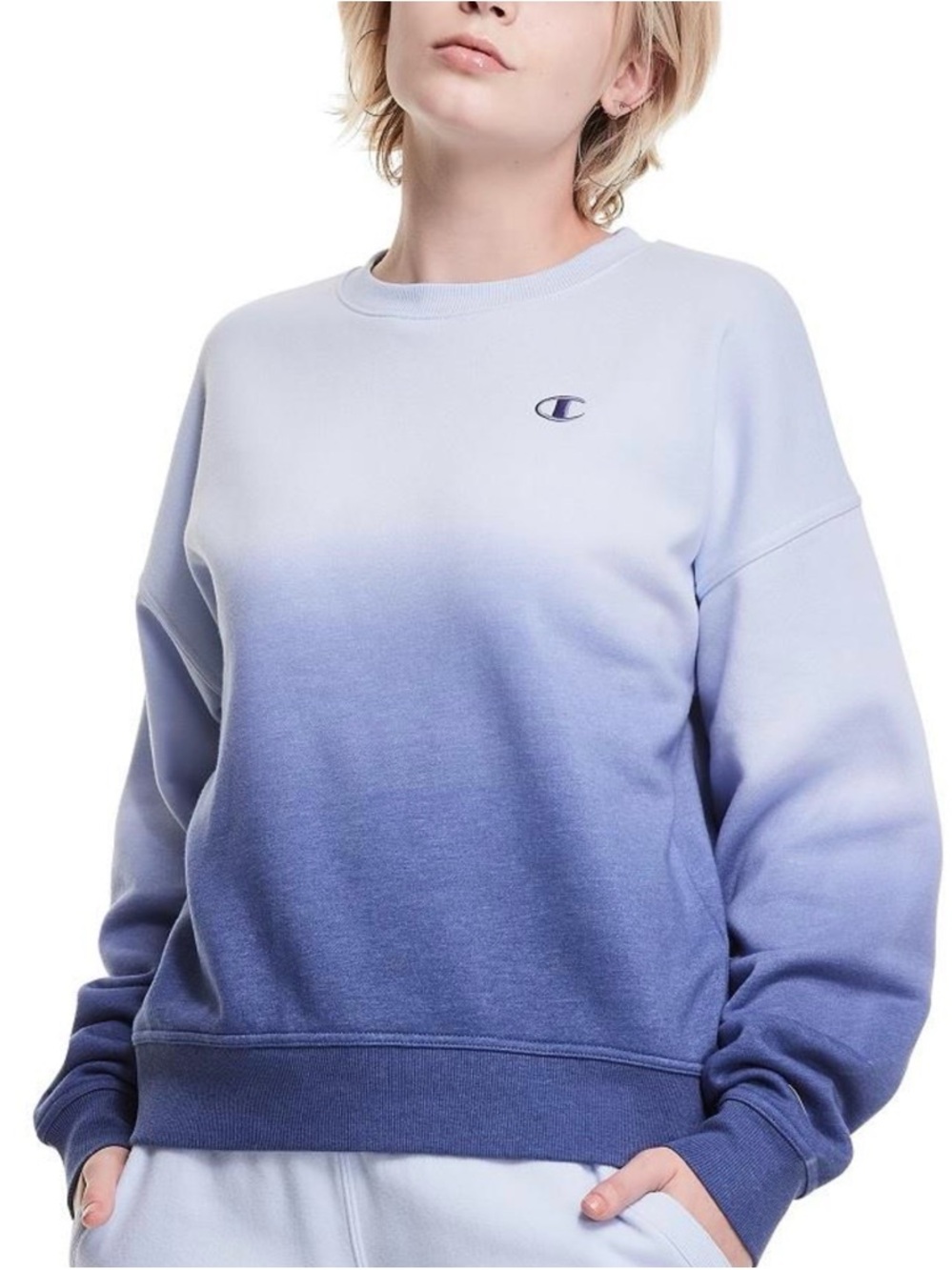 Champion Ombre Crewneck Sweatshirt - Light purple to darker purple